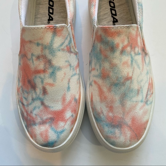 Coral tie dye platform slip on sneakers soda hike - Picture 6 of 6